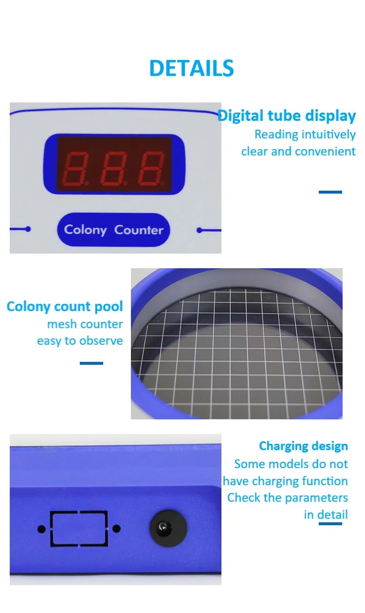 Automatic Digital Rechargeable Pen Type Bacteria Colony Counter JL-1C