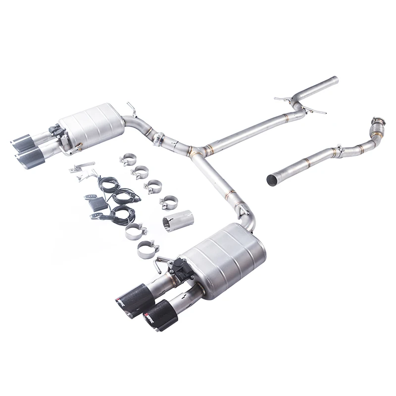 

Suitable for Audi A4 2.0T 1.8T B8 304 stainless steel front pipe+Catback Valvetronic exhaust system from 2008 to 2016