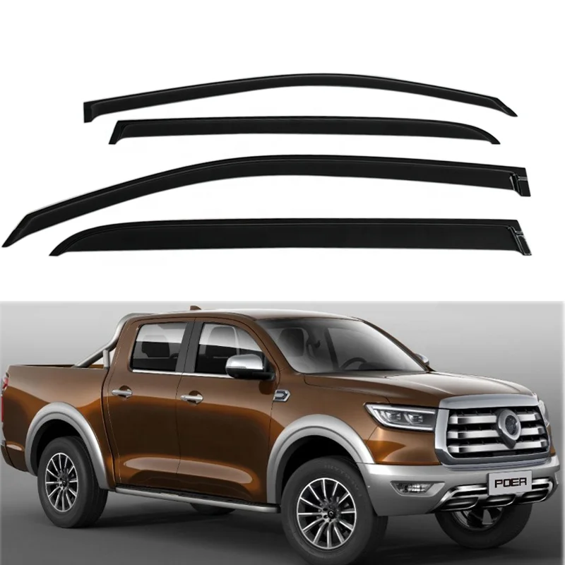 

YCSUNZ For Great Wall Poer 2019-2021 Acrylic Black Window Deflectors Door Visor Sun Rain Guard Other Exterior Accessories