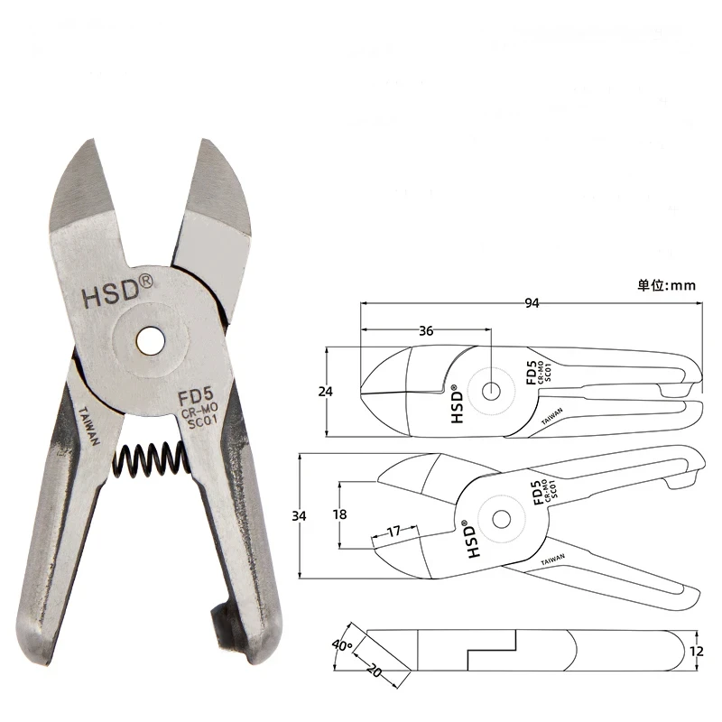 Pneumatic air Scissors cutter head for plastic, air cutting Shears head blade F5 F5S FD5 F5CT F5CTL F5LS F2504