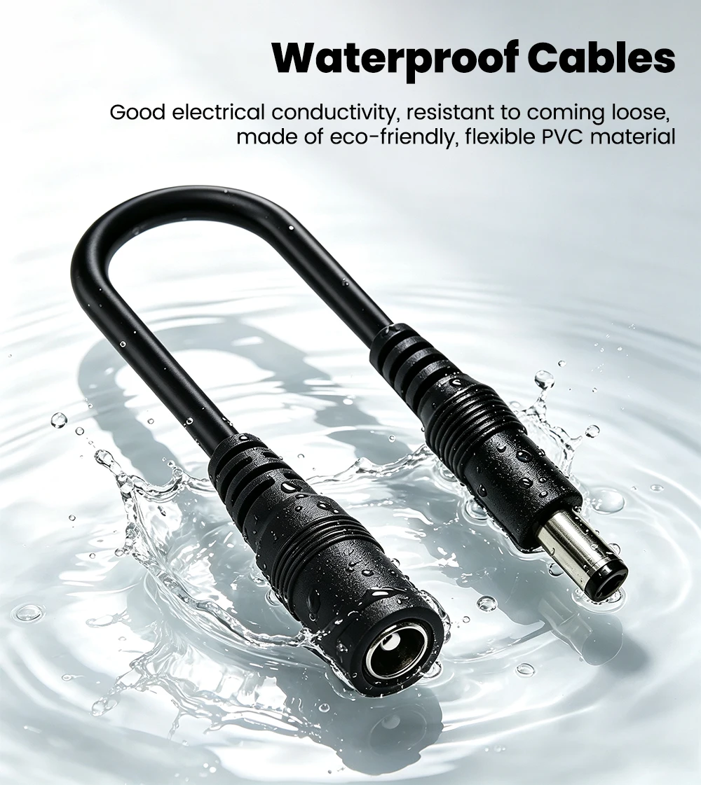 DC 5.5X2.1 zu M12 M16 3-Pin XLR RCA IEC 3P 8016 5525 Verbindungskabel-Adapter für E-Scooter und E-Bike Ladegeräte Zubehör Stecker – Detail 6