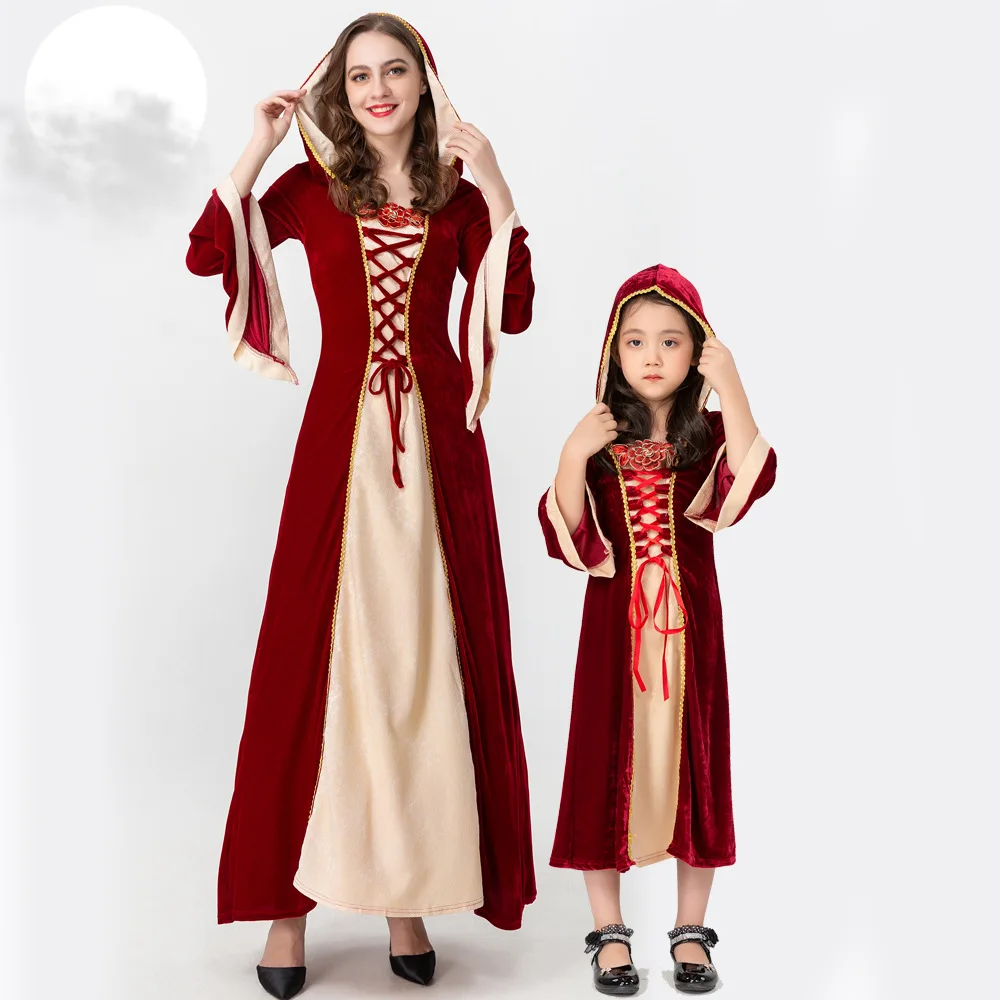 

Halloween European Court Vintage Queen Costume Vampire Costume