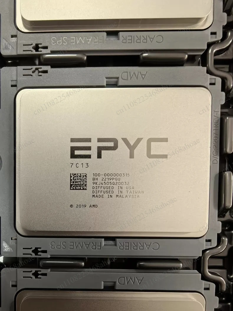 7C13 EPYC Milan 7003 Series Processor 64C128T 2.0GHz 225W 256MB L3 Cache Unlock Bulk Server CPU