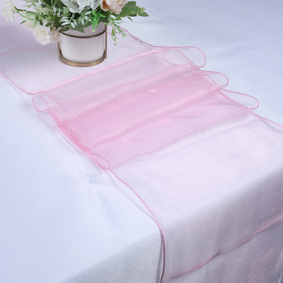 30x275cm Organza Table Runner For Wedding Party Decoration Restaurant Baby Shower Banquet Table Runners Birthday Party Supplies