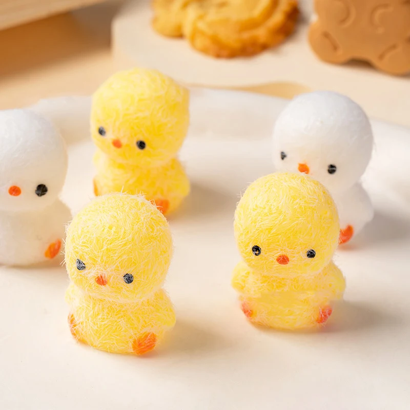 Sticky TPR Squishy Mini Flocking Chick Stress Relief Squishy New Fidget Toy Mini Relief Squeeze Toy Children\'s Decompression Toy