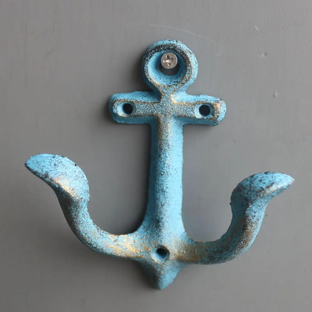 Nautical anchor design rustic vintage style cast iron wall hook, wall hook, metal,  coat, coat rack, hanger home accessories