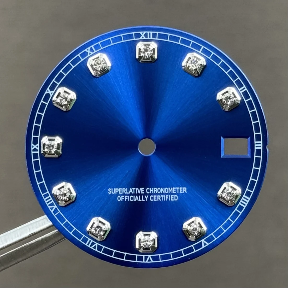 28.5mm Watch Dials Fit Nh35 Nh36 Movement white Gold Black green Blue brown GMT Text Roman Numerals no date DIY logo Watch dial