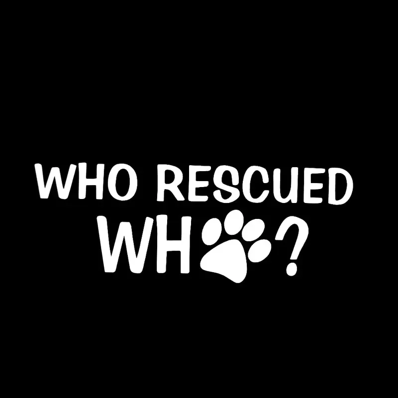 Interesting Who Saved The WHO PVC Car Decoration Accessories Stickers Creative Waterproof Sunscreen Black/white,15cm*6cm