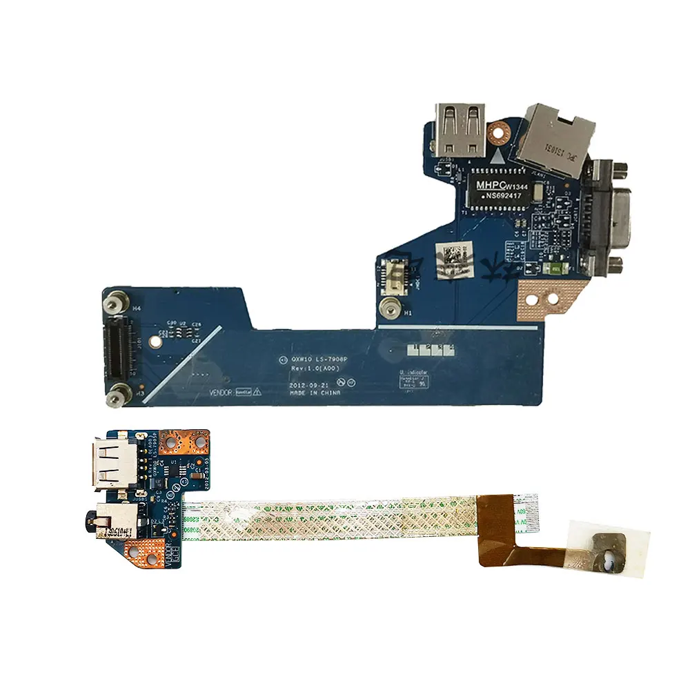 For Dell Latitude E5530 P28G laptop Card reader USB VGA RJ45 network audio headphone jack board LS-7908P 0826R6 LS-7905P 08DVRJ view 2