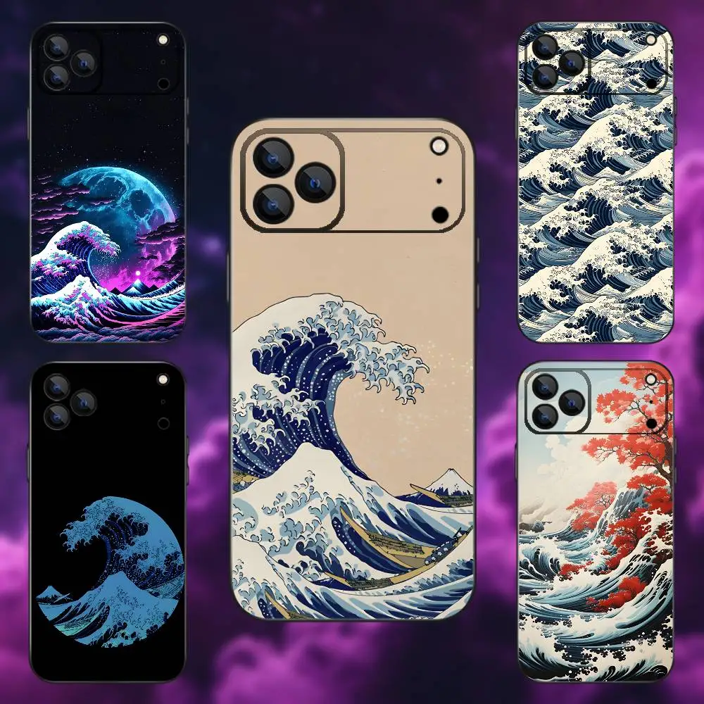 

The Great Wave Off Kanagawa Phone Case For iPhone 17 16 15 11 12 14 13 Pro Max Mini X XS XR 7 8 Plus SE4 16E Shockproof Cover