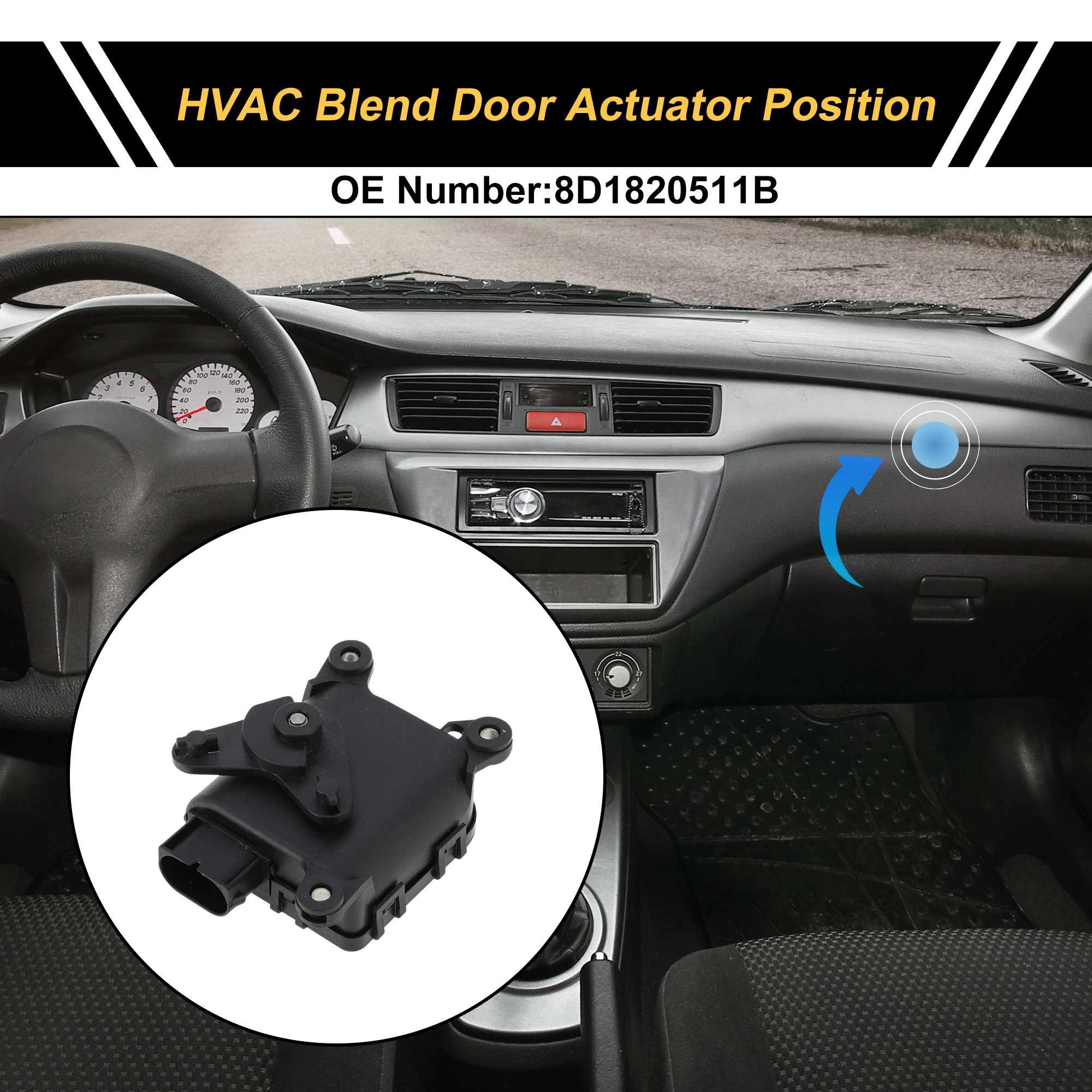 UXCELL HVAC Heater Blend Door Actuator for Volkswagen Passat 1996-2000 No.8D1820511B