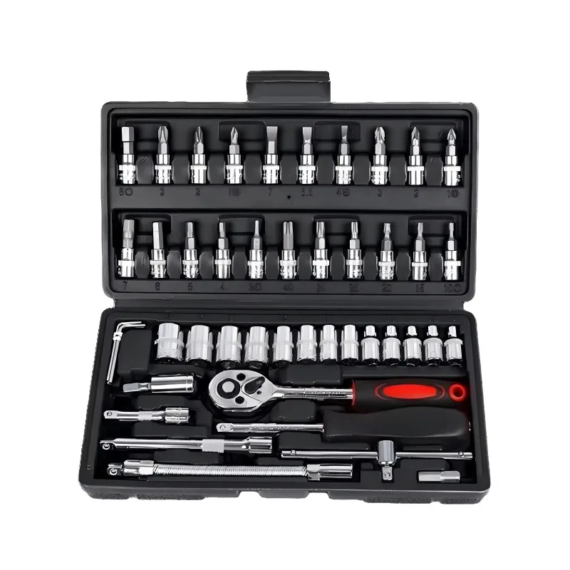 

SXLL Professional 46pcs Repair Wrench Toolbox General Hardware Hand Tools Ratchet Wrench Screwdriver Plastic Steel