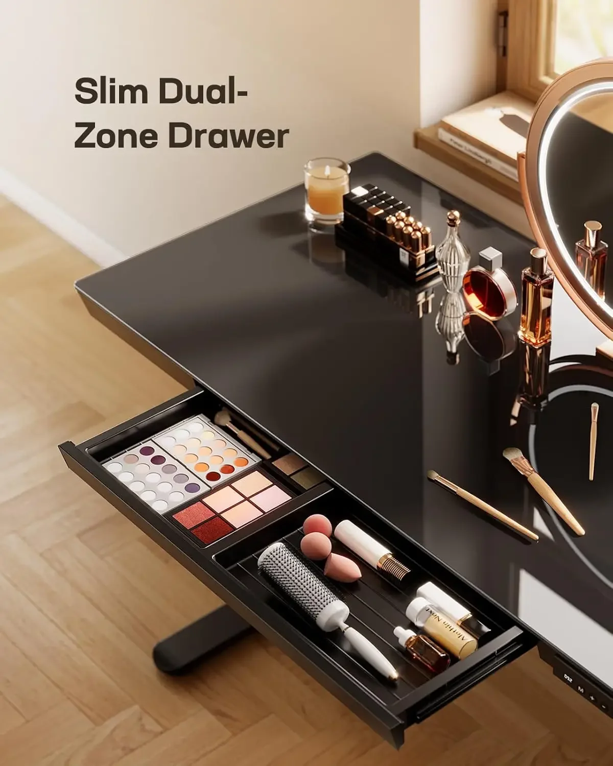 55 x 28 inch Electric Standing Desk, Height Adjustable Desk with One-Piece Tabletop & US