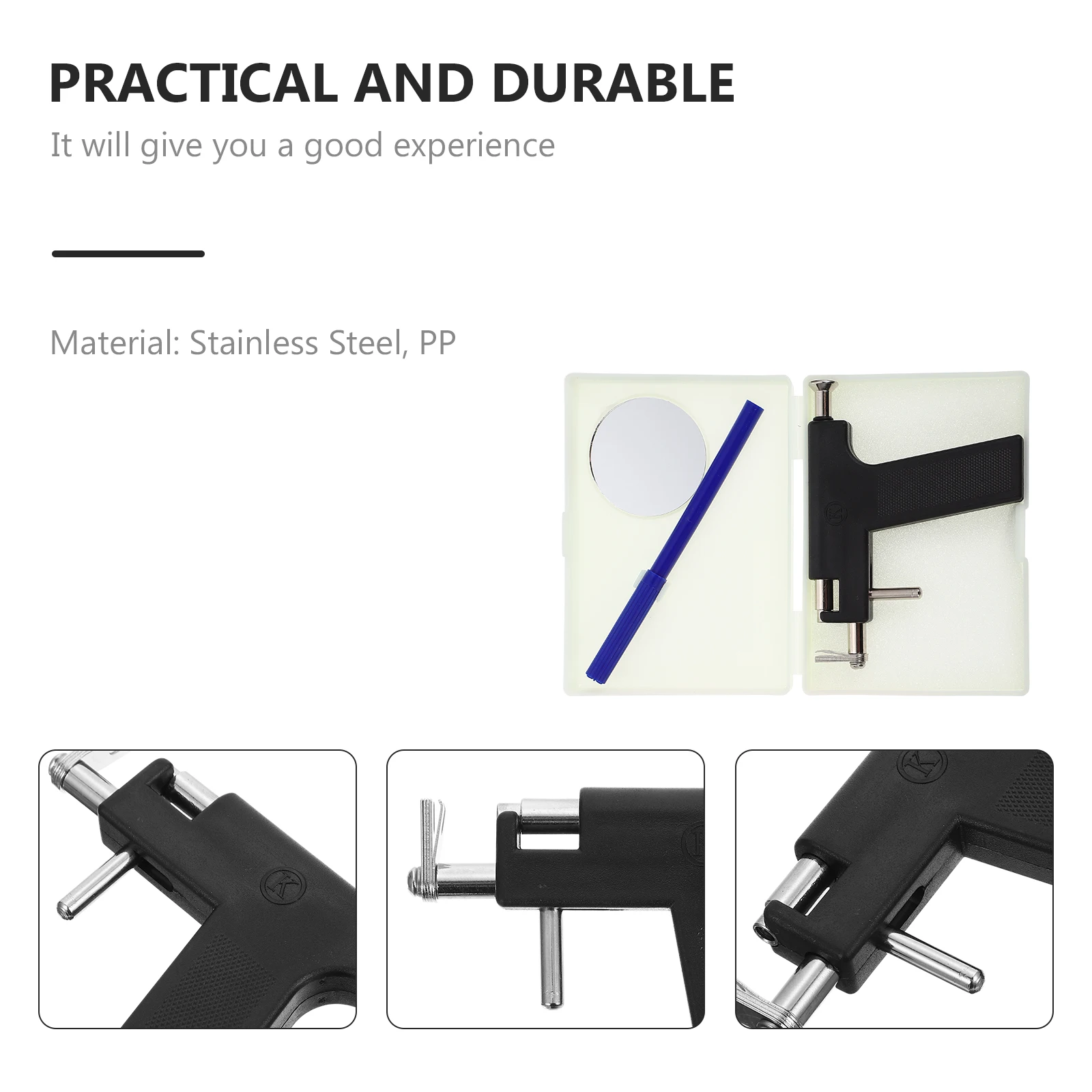 

1 set Black for Belly Button Pearcings Ear Tools Ear Piercing Nose Piercing Machine Tool Home Salon Use