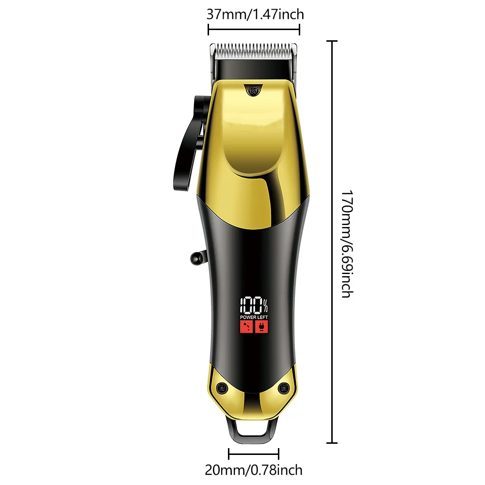 All-in-One USB Rechargeable Hair Clipper Set for Men - Complete with Trimmer, Oil & Guide Combs | Cordless & Washable