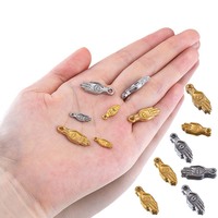 2/5pcs Stainless Steel Hand Hamsa Evil Eye Charms Evil Eye Pendants for DIY Bracelet Necklace Jewelry Making Accessories Crafts
