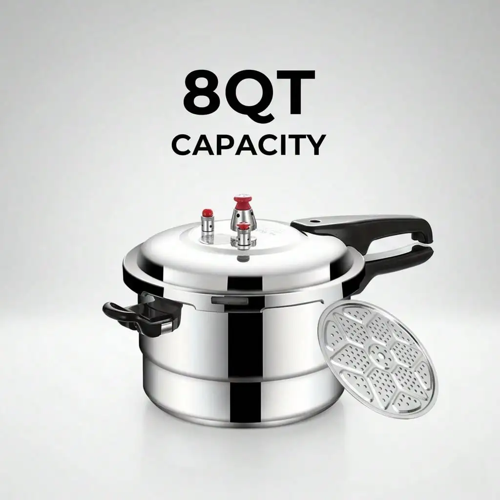 Pacilack 4.5/8 Quart Aluminum Pressure Cooker