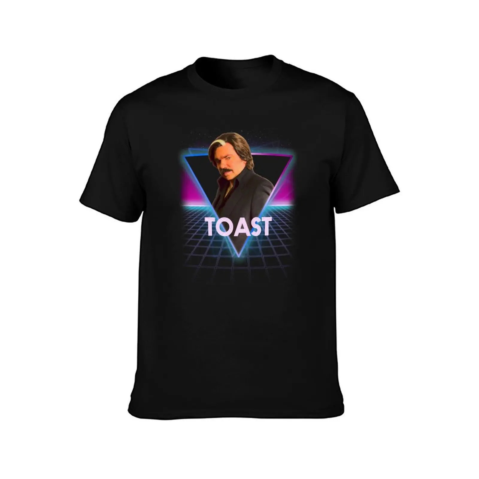 Steven Toast Of London Retro 80s Neon Landscape T-Shirt Large Size Loose Casual Tee T-Shirt