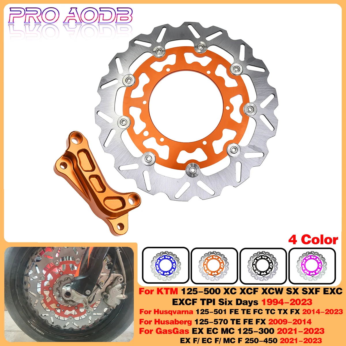 Motocross 320MM Front Floating Brake Disc Rotor For Husqvarna 125-501 FE TE FC TC TX FX 2014-2023 For GasGas EX EC MC 125-300CC