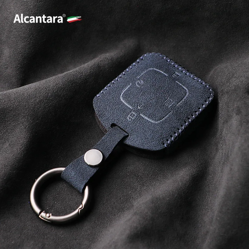 Suitable for ZEEKR 001 Modified Bluetooth Smart Key Case Alcantara Fur Key Case Protective Case Keychian