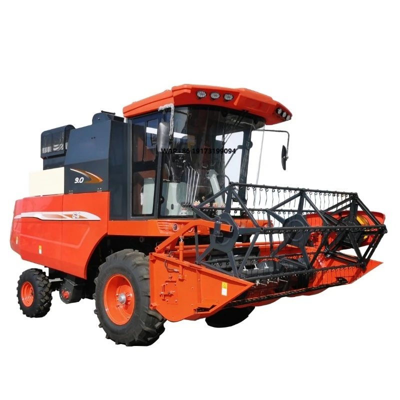 Small Wheel Type Wheat Quinoa Oat Grain Combine Harvester
