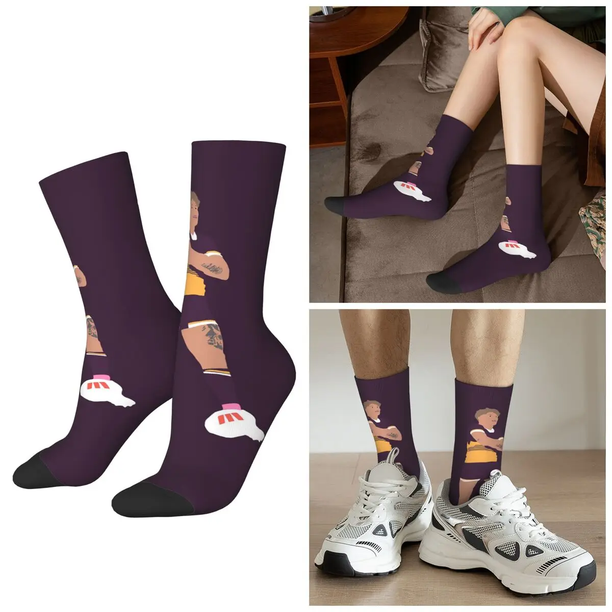 

All Seasons Reece Walsh Socks Harajuku Sport Middle Tube Socks Soft Casual Stockings for Men Women Christmas Gifts