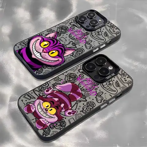 Alice in Wonderland Cheshire Cat For Samsung Galaxy S26 S25 Edge S24 S23 S22 S21 S20 FE Ultra Plus Cover Colorful Phone Case