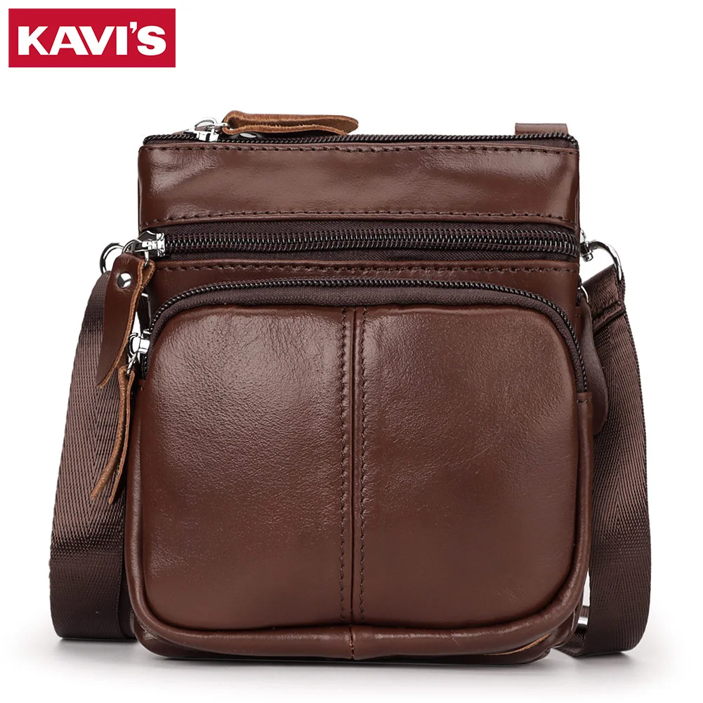 Brand First Layer Leather Men Shoulder Bag for Ipad Casual Messenger Bag High Quality Small Male Travel Designer Handbag Bolso