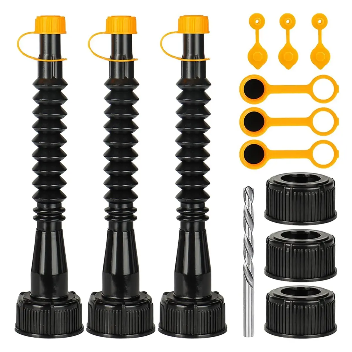 Gas Can Spout Replacement Gas Can Nozzle Replacement Set for Most 1/2/5 Gallon Gas Cans, Upgraded Tank Spout
