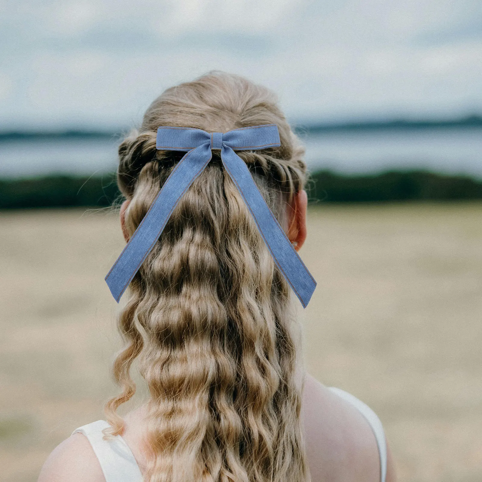 

1 Pair Retro Solid Color Bow Hair Clip Duckbill Clip Secure No Slip Hairpins for Women Party Daily Wear Fashion Hair Styling