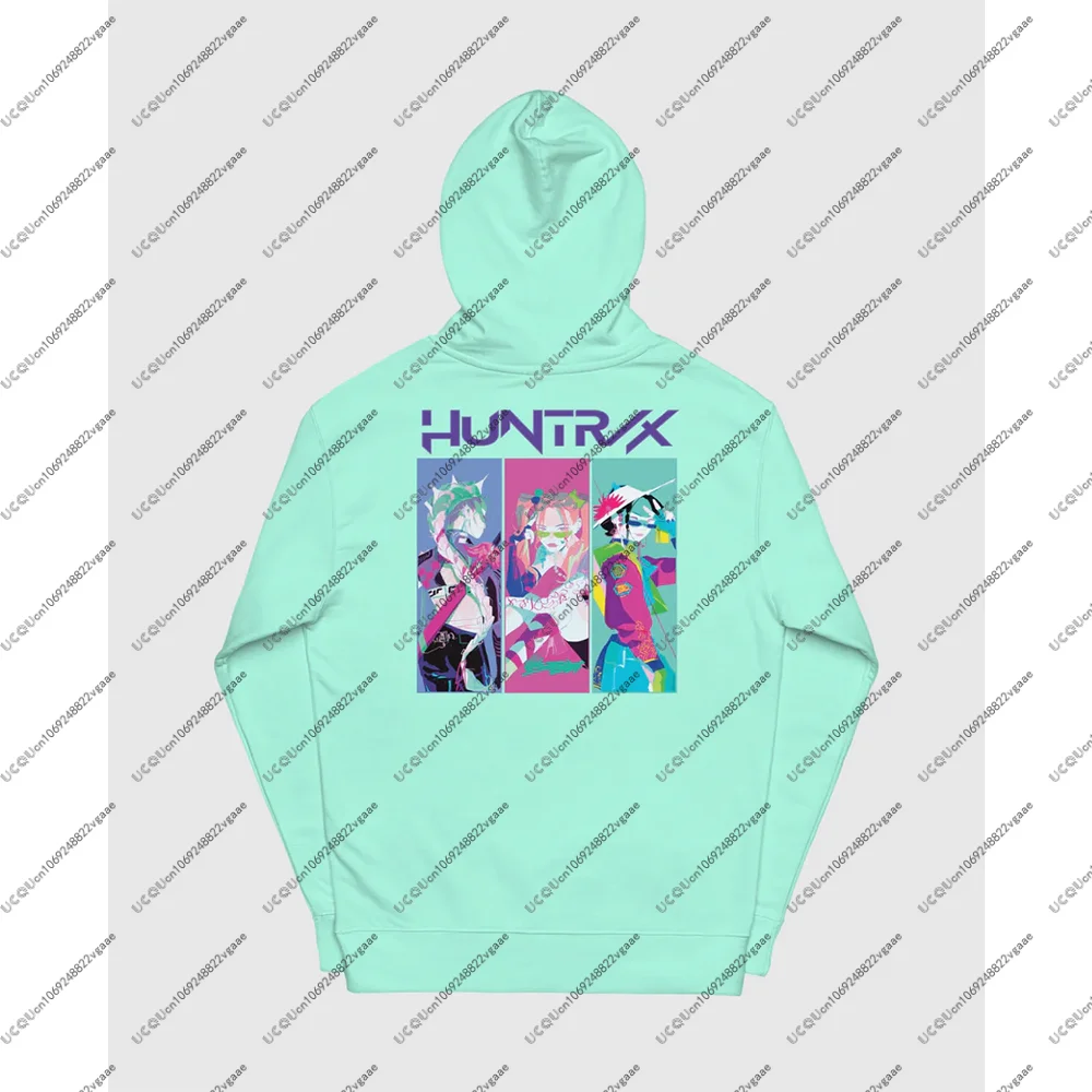 الفتيات تي شيرت الشباب الكبار عادية KPop شيطان الصيادين HUNTR/X سحق هوديي كنزة بمقاس كبير هدية تي شيرت البلوز الرياضة جديد