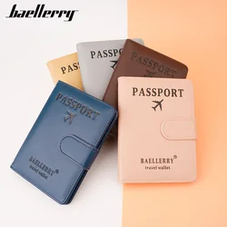 Baellerry's new unisex passport bag cross-border anti-magnetic buckle multi-function RFID travel ticket passport holder card bag