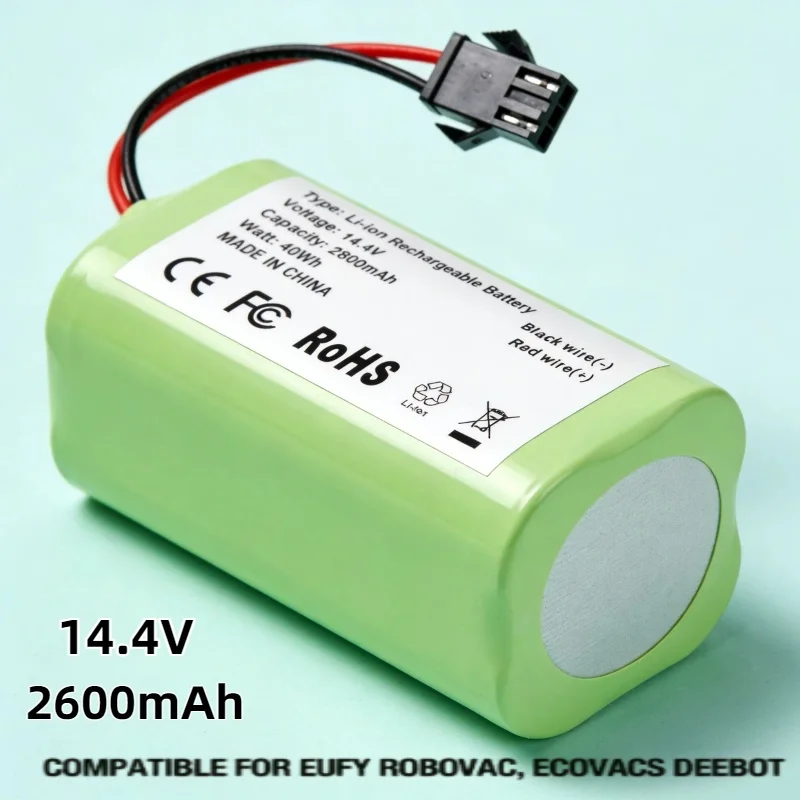 

14.4V 2600mAh Battery Long Life for Conga Excellent Deebot N79S N79 Tesvor X500 Robovac 11 Vacuum Cleaner Replacement Parts