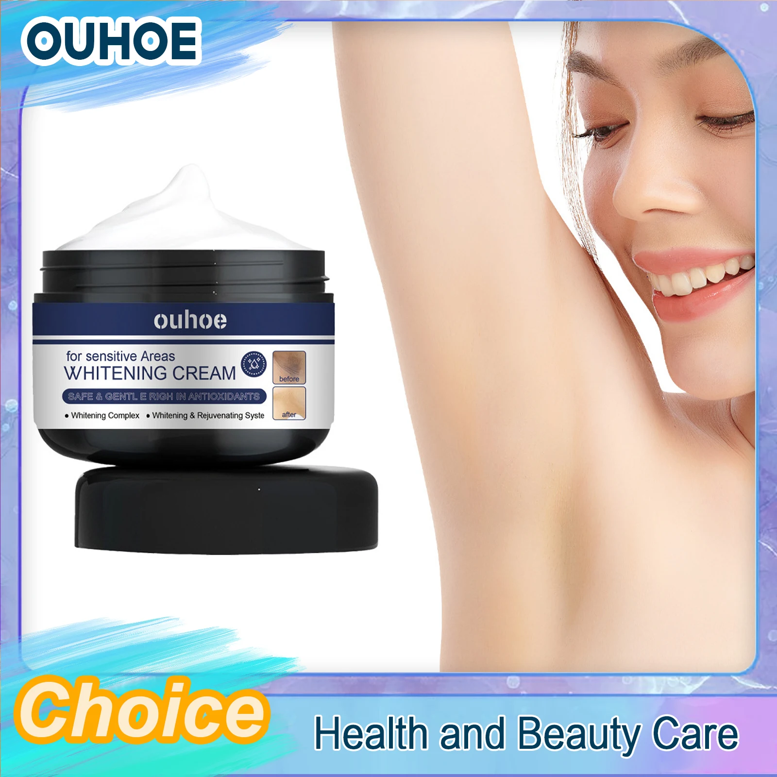 

Sensitive Area Whitening Cream Brightening Skin Tone Lighten Melanin Whole Body Knee Knuckle Elbow Strong Bleaching Body Lotion