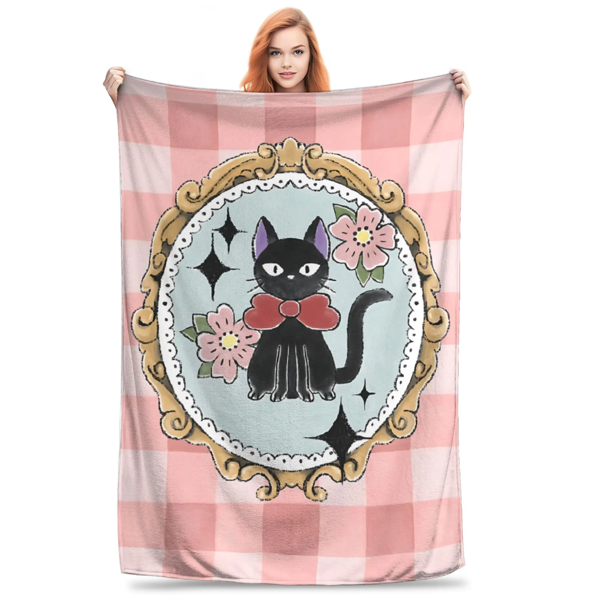 1PC home Cutecore Room Decor Anime Kiki’s Delivery Service Blanket Throw Blanket  Novelty Warm Blanket All Season