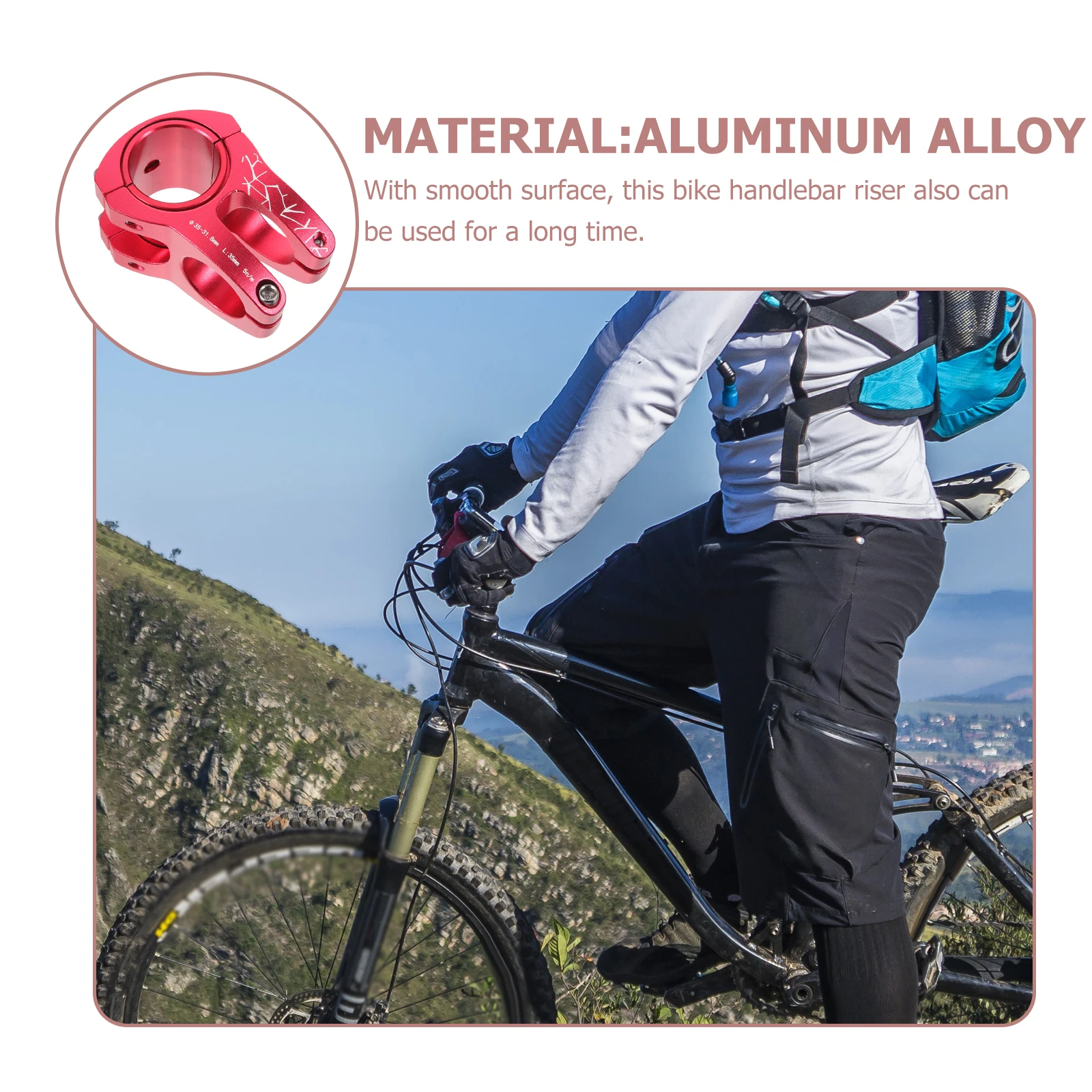 

Creative Bike Handlebar Extender Adjustable Stem Riser Aluminum Alloy Durable Front Fork Accessories Cycling Lovers Mountain