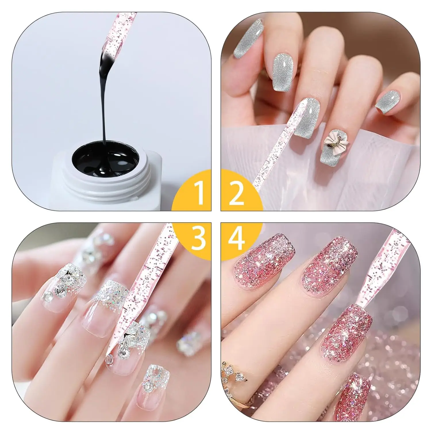 Professionele nagelverwijderingsstick voor manicure, 100-300 stuks Crystal Nail Art nagelriemschuiver herbruikbare puntboorpen met twee uiteinden