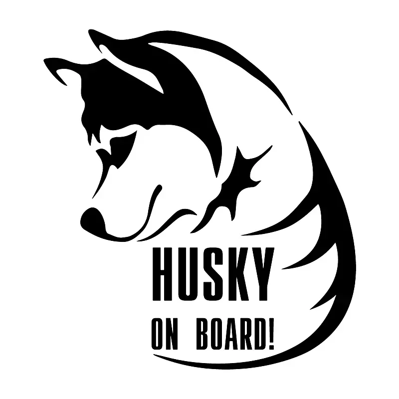 

Various Sizes Die-Cut Vinyl Decal Husky on Board Car Sticker Waterproof Auto Decors on Car Body Bumper Rear Window