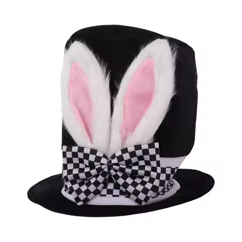 Fashion Realistic Easter Bunny Cosplay Props Party Velvet Rabbit Ear Hat Funny Easter