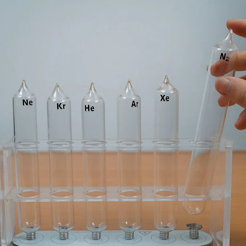 Rare Gas Luminescent Tube Creative Figurine Glass Seal Lamp Minimalist Desktop Sculpture Decorative