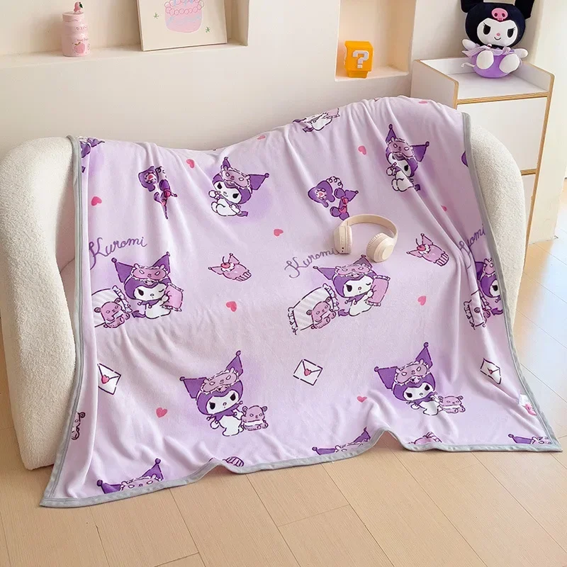 1*1.5m Sanrio Hello Kitty peluche coperta Pochacco lenzuolo bambini adulto Soft Cover Cartoon Aircondition Nap Tippet soffice trapunta