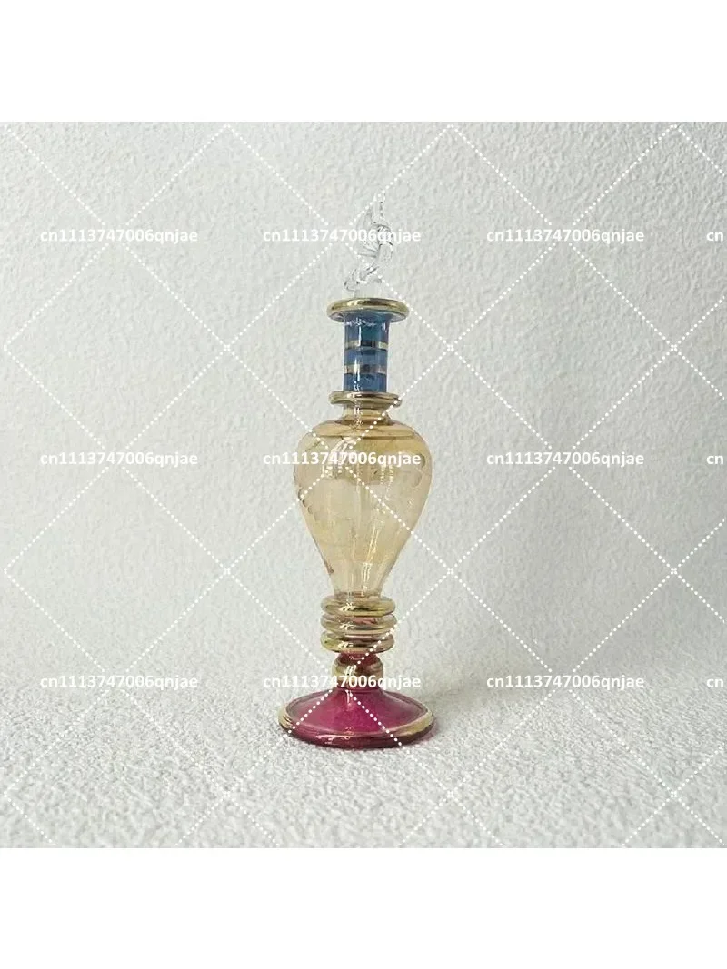 10cm Handmade Multicolor Glass Essential Oil Bottle Home Decoration Ornament