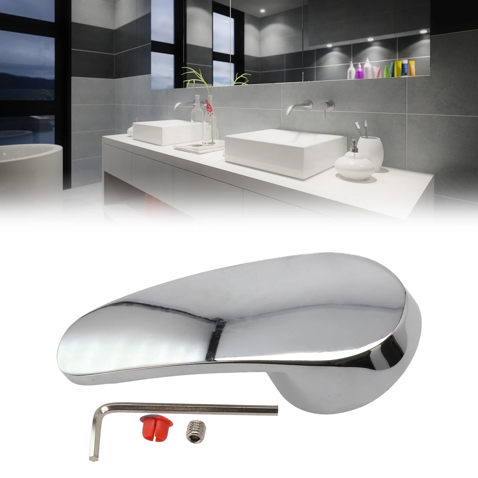 Faucet Accessories Shower Tank Switch Cold And Hot Water Valve Single Handle Bathroom Kitchen Replacement Faucet Metal Handle