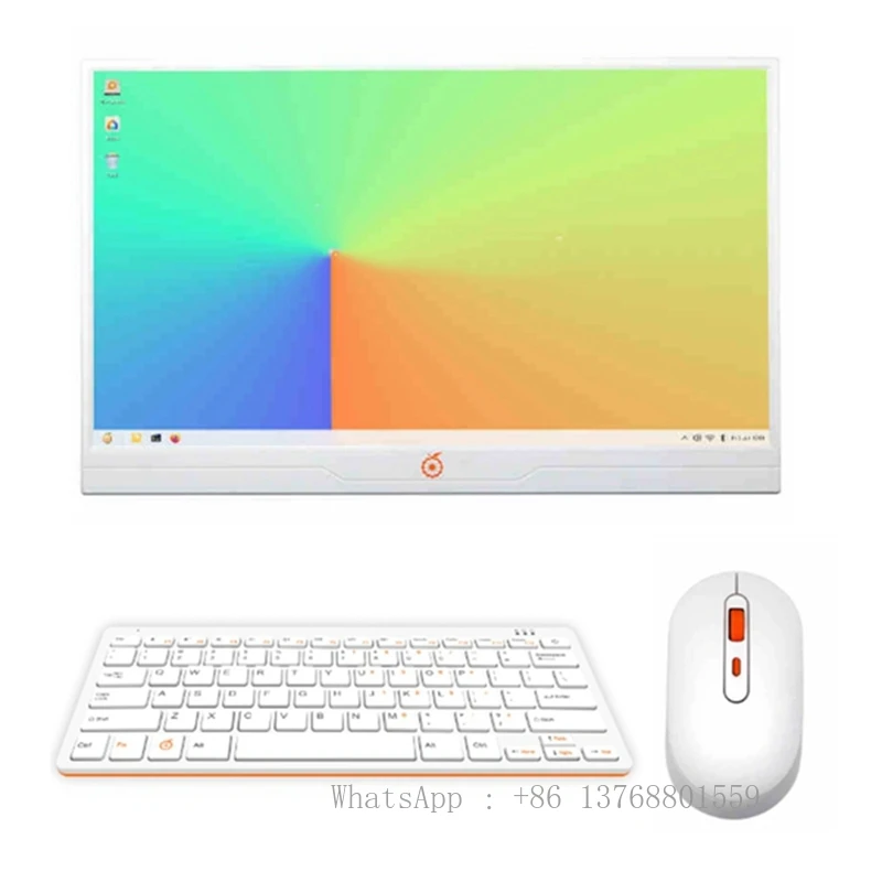 For Orange Pi 800 14Inch IPS Screen Keyboard Computer Set With Mouse 4GB RAM 64GB EMMC Mini PC Personal Computer US Plug