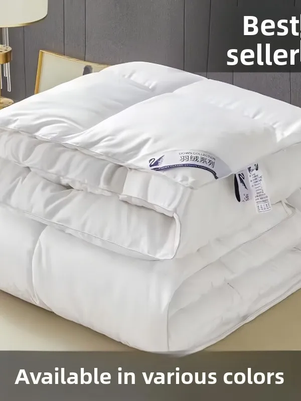 Edredón de Aodón con Rell de Plumas uesas, Anti-Deslizante, para Invierno, Primavera y Otoño, Regalo, Ropa de Cama, Re...