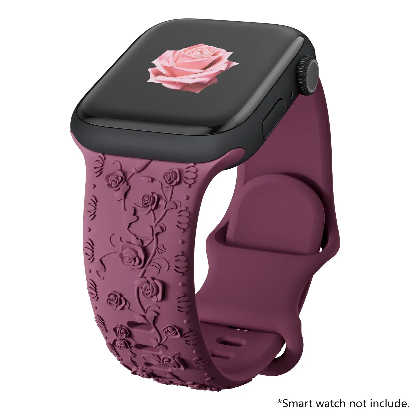Voor Apple Watch Band 42mm 41 40 45mm 49mm 44mm Bloemengraveerde Armband Correa voor iWatch Series 12 11 10 9 7 SE 6 8 Ultra4 Band