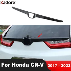 For Honda CRV CR-V 2017-2020 2021 2022 Carbon Fiber Rear Trunk Lid Cover Trim Tailgate Log Frame Molding Strip Car Accessories