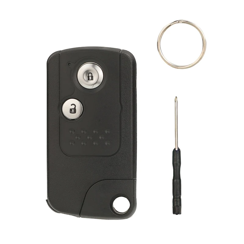 jingyuqin Remote Smart Card Key Shell Fob Case Cover For Honda CRV CR-V Fit Accord Civic Odyssey Intelligent Smart Keyless Entry