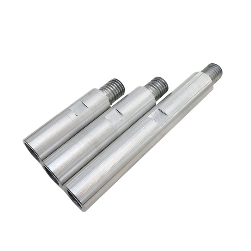 3 PCS Angle Grinder Extension Rod Silver Aluminum Alloy 75/100/140MM M14 Thread Brush Head Extension Rod Grinder Adapter Rod