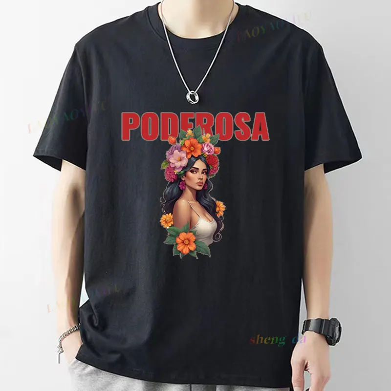 Short Sleeve Tee Latina Power Unisex Men T-shirt Mexico T-shirts Man Summer 2024 Discount Coupon Pure Cotton Men's Clothing Tops